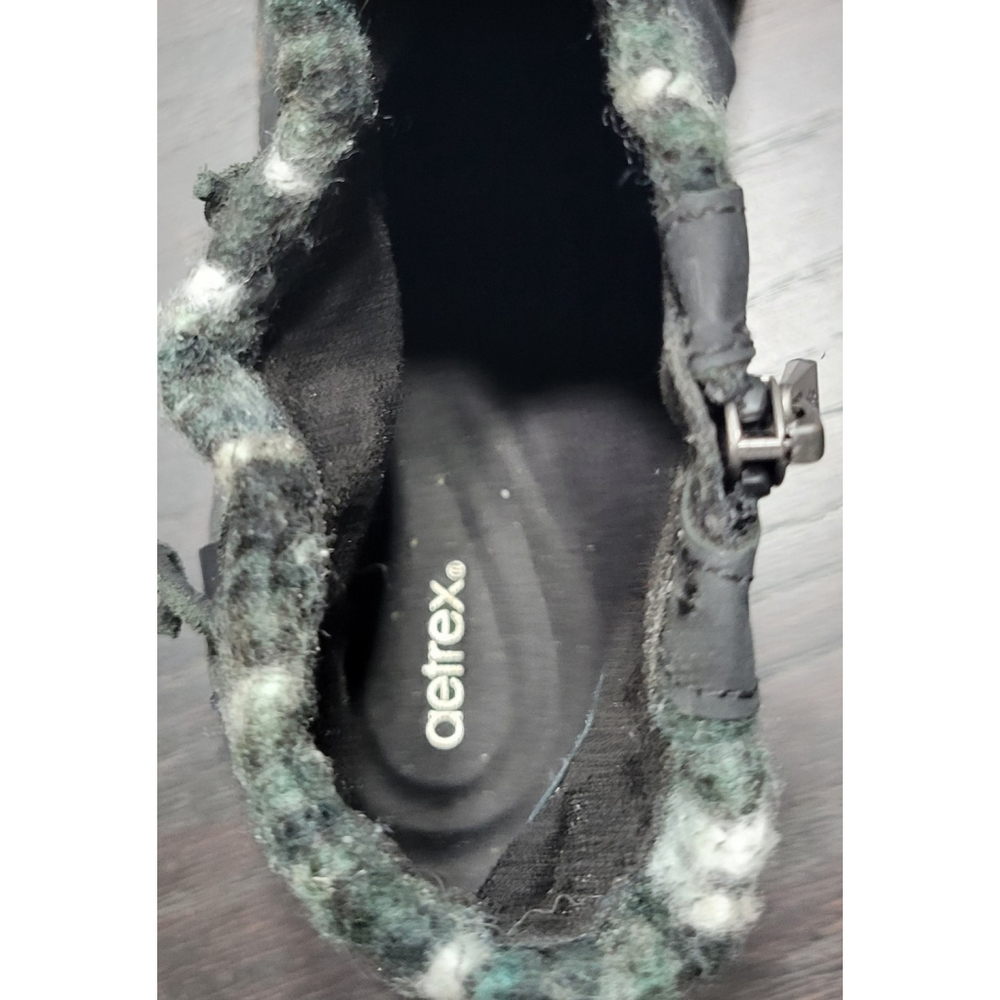 Aetrex Womens Cammie Black Suede Bootie Size 10 - Picture 4 of 11
